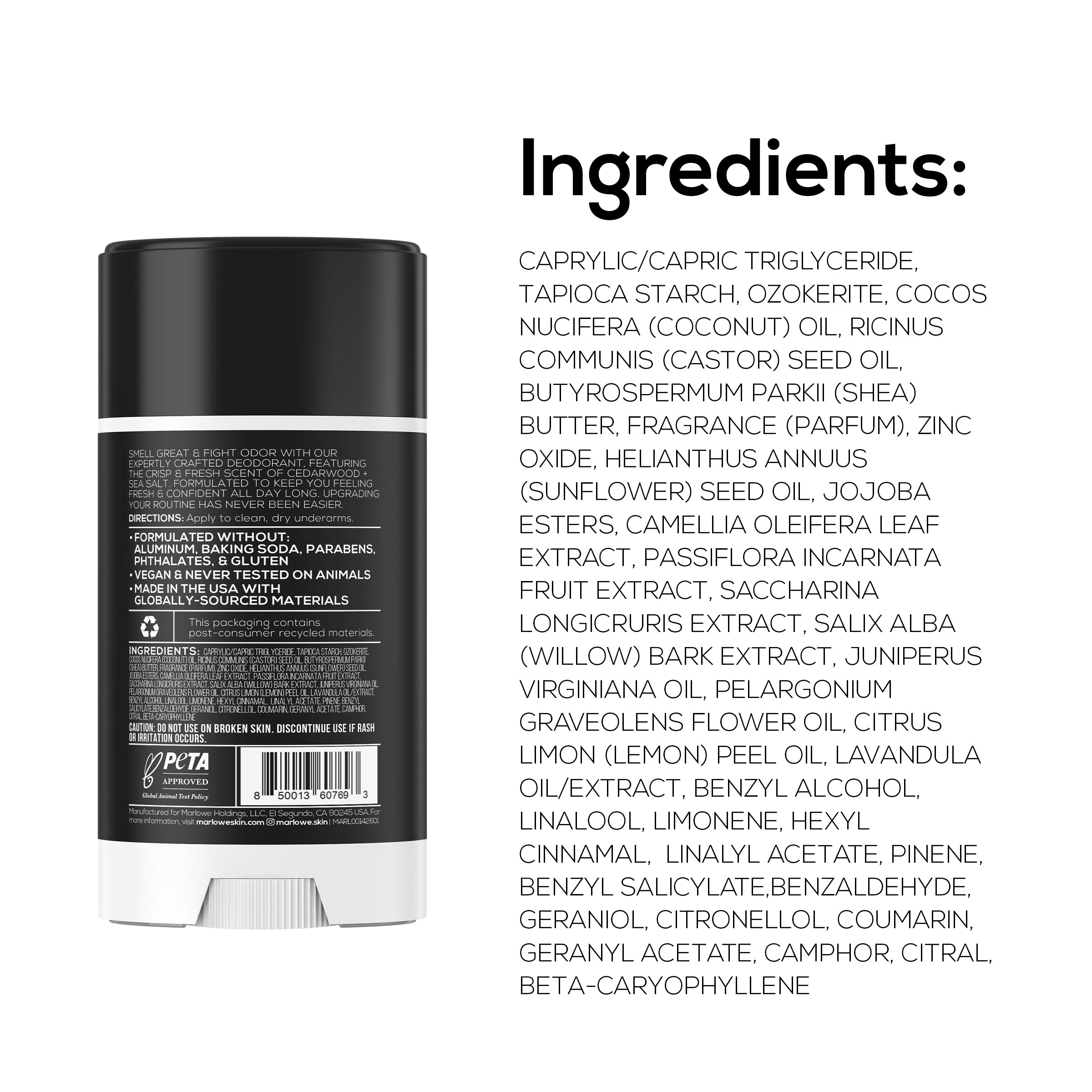 Aluminum-Free Deodorant Stick ?? Cedarwood + Sea Salt Scent - Image 6
